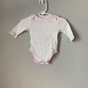 Little Me Pink and White Striped Onesie